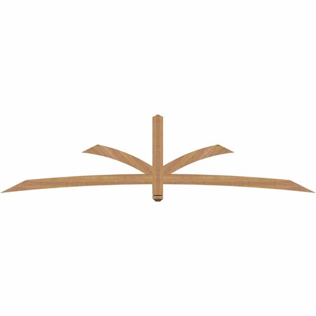 Ekena Millwork Davenport Timber Gable Bracket, Western Red Cedar, 108"W x 27"H x 3 1/2"D x 3 1/2"F, 6/12 Pitch GBW108X27X0404DAV00SWR